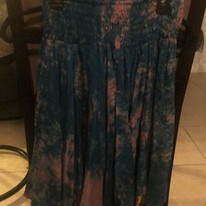 Silk long skirt